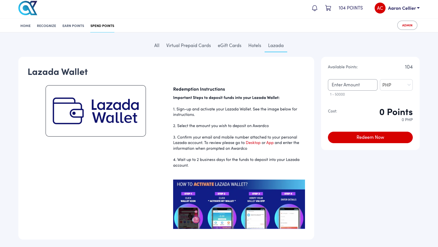 Using Lazada Wallets