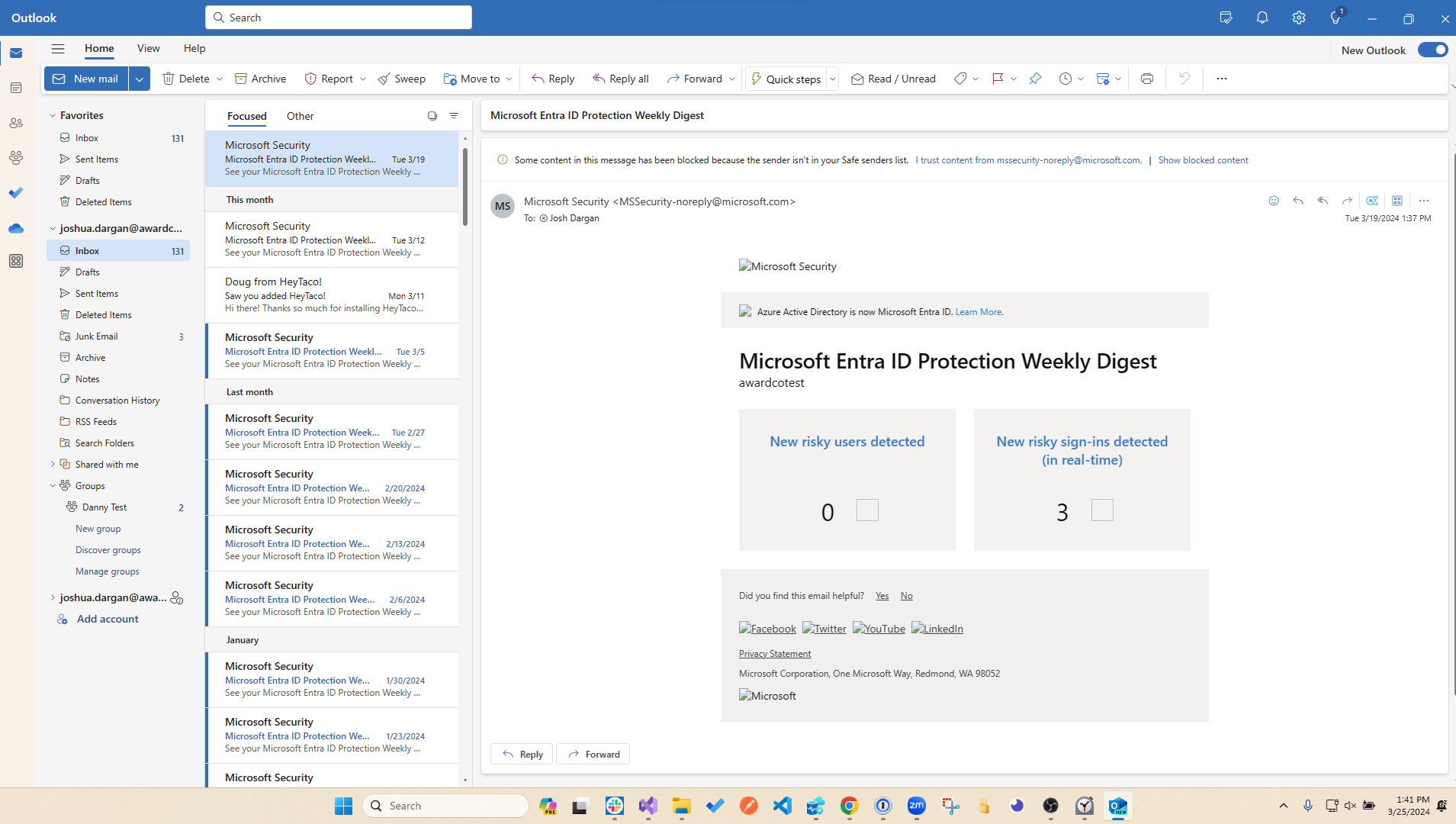Integrating Microsoft Outlook with Awardco