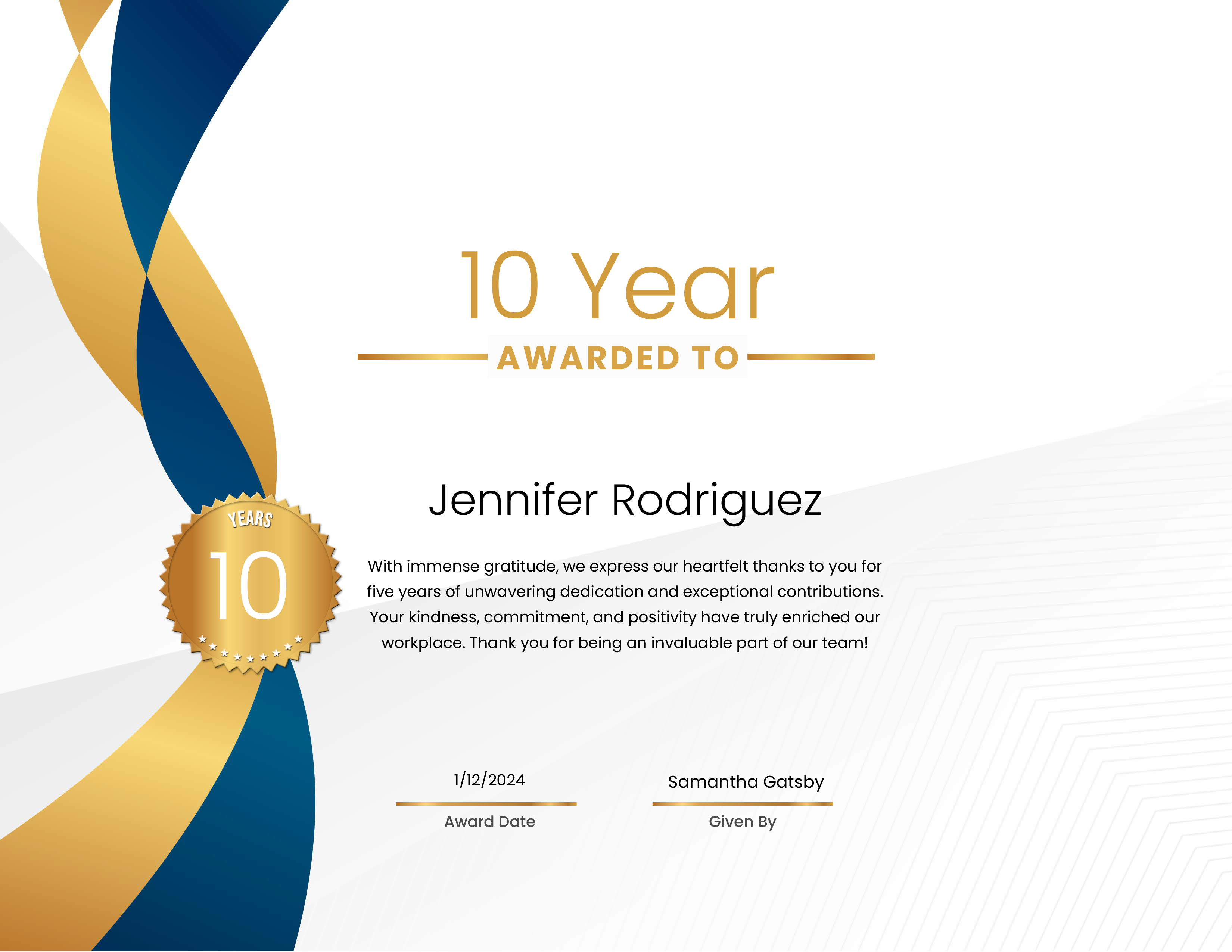 Service Award Certificate Templates, image size:3300x2550